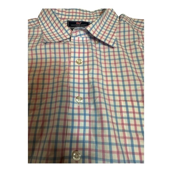 Vineyard Vines Slim Fit Tucker Shirt XXL 100% Cotton Multicolor Checkered Mens - Picture 5 of 9